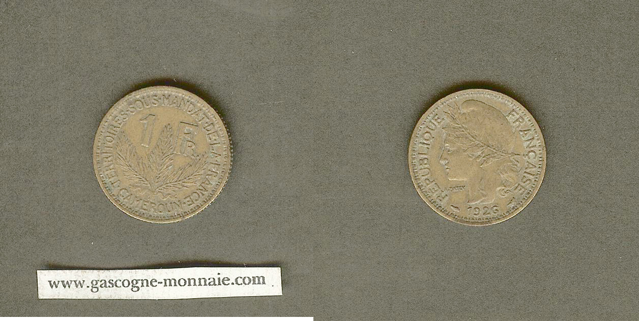 Cameroun 1 Franc 1926  TTB+